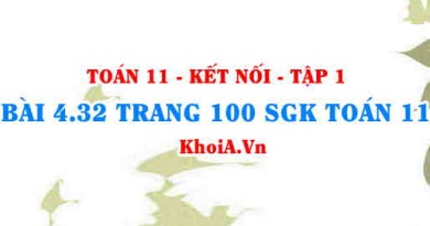 Bài 4.32 trang 100 SGK Toán 11 tập 1 Kết nối tri thức